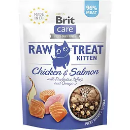 Ласощі для кошенят Brit Care Raw Treat з куркою і лососем 40 г