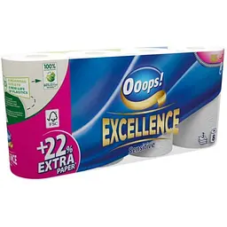 Туалетний папір OOOPS! 8шт 3шар 150відр Excellence
