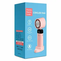 Вентилятор портативний з дисплеєм Thermo Electric Cooler Fan LT-S3213 темно синій - мініатюра 5