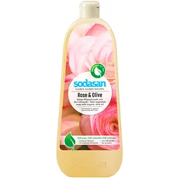 Жидкое мыло Sodasan органическое Rose-Olive тонизирующее 1 л (4019886076166)