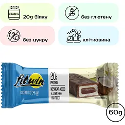 Батончик FitWin Coconut Cream 60 г - мініатюра 2