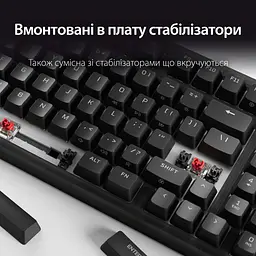 Клавіатура HyperX Alloy Origins 2 1800 103key Red USB-A Hot-Swap EN/UA RGB Black (B4QS4AA) - мініатюра 7