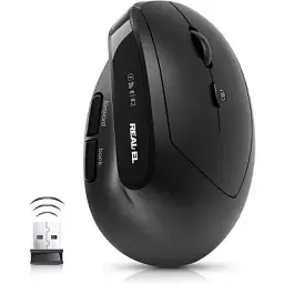 Комп'ютерна мишка Real-El RM-490W Wireless/Bluetooth Black (EL123200058)