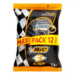 Набір бритв BIC 3 Action без змінних картриджів 12 шт. - мініатюра 2