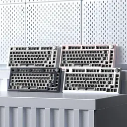 Клавіатура FL ESPORTS DIY-barebone MK750 White Three-Mode (MK750-4247) - мініатюра 7