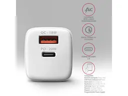 Мережевий зарядний пристрій AXAGON USB-C 20 W White (ACU-PQ20W) - мініатюра 4