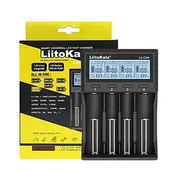 Зарядний пристрій LiitoKala Lii-CH4 для акумуляторів АА, ААА, 18650, 21700, 26650 Li-ion, Ni-MH, Ni-Cd (19422)