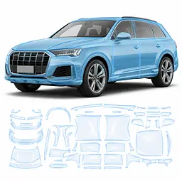 Антигравійна захисна бронеплівка за лекалами для Audi Q7 4M facelift 2020-2024 - повний кузов