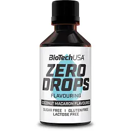 Замінник харчування BioTech Zero Drops, 50 мл - Кокосово-мигдальне печиво