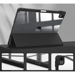 Чохол-книжка BeCover Soft Edge TPU з кріпленням Apple Pencil для Apple iPad Air 11" M2/M3 2024/2025 Black (711702) - мініатюра 2