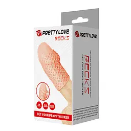 Насадка на пеніс Pretty Love Penis Sleeve Becks, 8 см (тілесний) - мініатюра 8