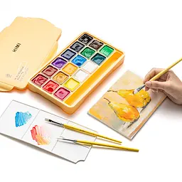 Набір пензлів HIMI 5 шт. круглий, Yellow Edition (6974712455028) - мініатюра 6