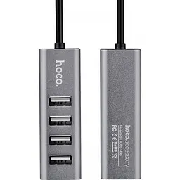 USB-Хаб USB-хаб HOCO HB1 4USB Line machine Tarnish (6957531038139) - мініатюра 2