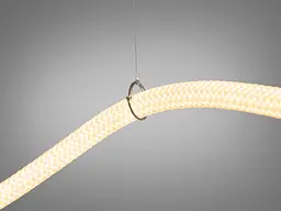 Люстра стельова LED Diasha 9610-2000CH Шланг, 22Вт, 3200K, хром, для коридору, вітальні, кухні - мініатюра 3
