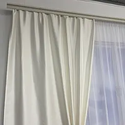 Жакардові штори молочного кольору на тасьмі 2шт. 140х270 ALBO pbe0052414 - мініатюра 6