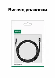 Кабель UGREEN L529 USB-C - USB-C PD 100 Вт з дисплеєм 2 м чорно-сірий (65863) - мініатюра 12