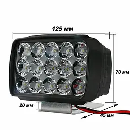 Додаткова LED фара 12V 21W 125x70x45 мм 1W x 21 Далеке світло - мініатюра 2