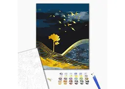 Розмальовка за номерами Brushme Природа ночі з золотою фарбою (40х50) (BS53040) - мініатюра 2