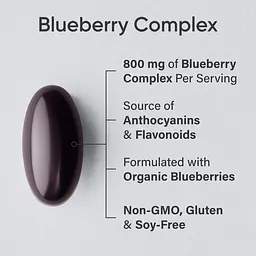 Натуральна добавка Sport Research Blueberry Concentrate 800 mg 60 капсул - мініатюра 3