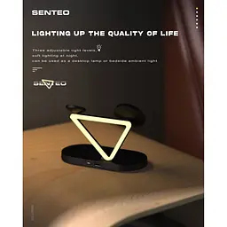 Бездротовий зарядний пристрій Senteo D1 Navi Stand 5in1 Black [169188] - мініатюра 6