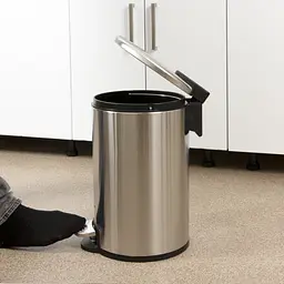Відро для сміття МVM з кришкою та педаллю 12 л (BIN-16 12L SS) - мініатюра 7