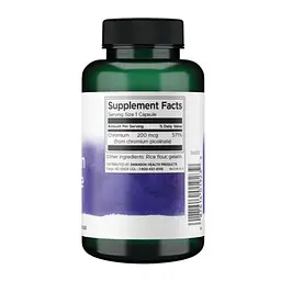 Мінерали Swanson Chromium Picolinate 200 мкг 200 капсул - мініатюра 2