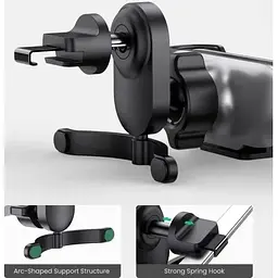 Автотримач UGREEN LP228 Phone Holder with Hook (80871) чорний - мініатюра 4