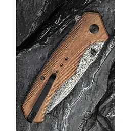 Ніж складаний туристичний Civivi Photonix, (9.4 см) Damascus / Guibourtia Wood - мініатюра 14