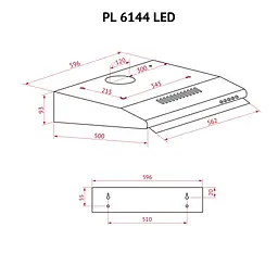 Витяжка плоска PERFELLI PL 6144 Dark BR LED - мініатюра 11