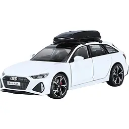 Колекційна металева модель автомобіля АвтоЕксперт Audi RS6 з додатковим багажником на дах, інерцією, світлом та звуком 1:32