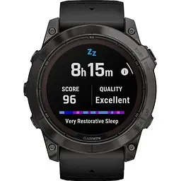 Смарт-годинник Garmin Fenix 7X Pro Solar Slate Gray w. Black Band (010-02778-00/01) - мініатюра 3