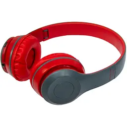 Навушники Bluetooth бездротові червоні з сірим Wireless Headphones P47 навушники накладні