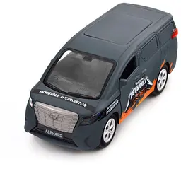 Автомодель "Шеврони Героїв" Toyota Alphard "Загін метеликів" TechnoDrive KM6011 Темно-сірий (6974465201842)