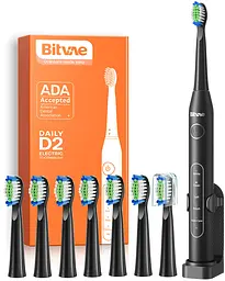 Електрична зубна щітка Bitvae D2 8 насадок Black (BV-D2-b-cup)
