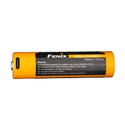 Акумулятор 18650 Fenix ARB-L18-4000U із зарядкою Type-C (Чорно-жовтий) - мініатюра 2