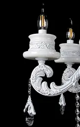 Люстра свічка LED Splendid Ray L77517/8, 8 ламп E14, білий, сріблястий, висота 70-100 см, сучасний стиль для дому - мініатюра 4