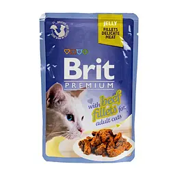 Вологий корм для кішок Brit Premium Cat Family Plate Jelly pouches 1020 г (асорти із 4 смаків сімейна) - мініатюра 6