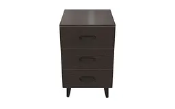Тумба Віва 3 на конусних ніжках Ferrum-decor 56,5x35x40 Чорний метал ДСП Венге Магія 16 мм (FRD-106819) - мініатюра 3