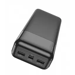 Зовнішній акумулятор Power bank HOCO J72B 30000mAh Повербанк для телефона / Павербанк Чорний - мініатюра 3