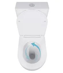Унітаз підлоговий Qtap Robin Ultra Quiet з сидінням Slim Duroplast/ Soft-close/ Quick Release QT13226089AW - мініатюра 5