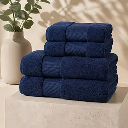 Рушник махровий LoveYouHome однотонний темно-синій 50 x 80 см (ly60198) - мініатюра 3