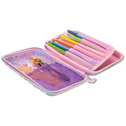 Пенал Cool For School з віконцем 1 відділення з органайзером фіолетовий (QT-5750-Purple) - мініатюра 2