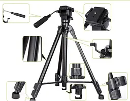 Штатив із панорамною головкою Beike QZSD Q333 [86253] - мініатюра 4