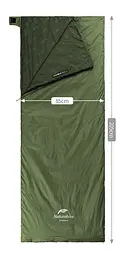 Спальник Naturehike Summer LW180 (NH21MSD09) +15°C - правий - 205см - зелений - мініатюра 2