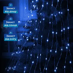 Гірлянда GarlandoPro Кінський хвіст 200 LED 10 ниток довжина 2 м, синій (1733010BL) - мініатюра 2