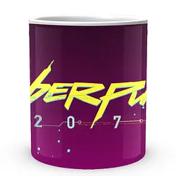 Кухоль GeekLand Cyberpunk 2077 Кіберпанк 2077 напис CY 02.583 330 мл білий - мініатюра 2