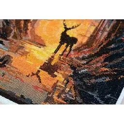 Набір для вишивання хрестиком Abris Art Вартовий лісу з п'яльцями AH-209   - мініатюра 4