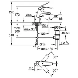 Змішувач для раковини Grohe Euroeco Special 32766000, Хром - мініатюра 2