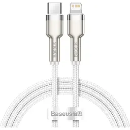 Кабель Baseus Cafule Metal USB-C - Lightning (M/M), 1 м Білий (6953156202078) - мініатюра 5