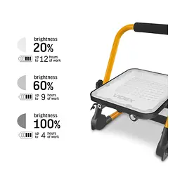 Прожектор Videx LED акумуляторний PREMIUM VIDEX F2A 50W 5000K (VL-F2A-505) - мініатюра 6